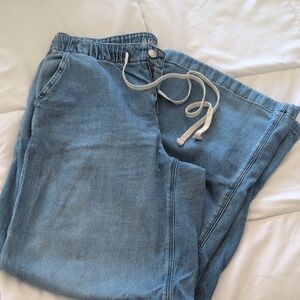 Dreamy Drape Ultra Wide Leg Pull On Jeans